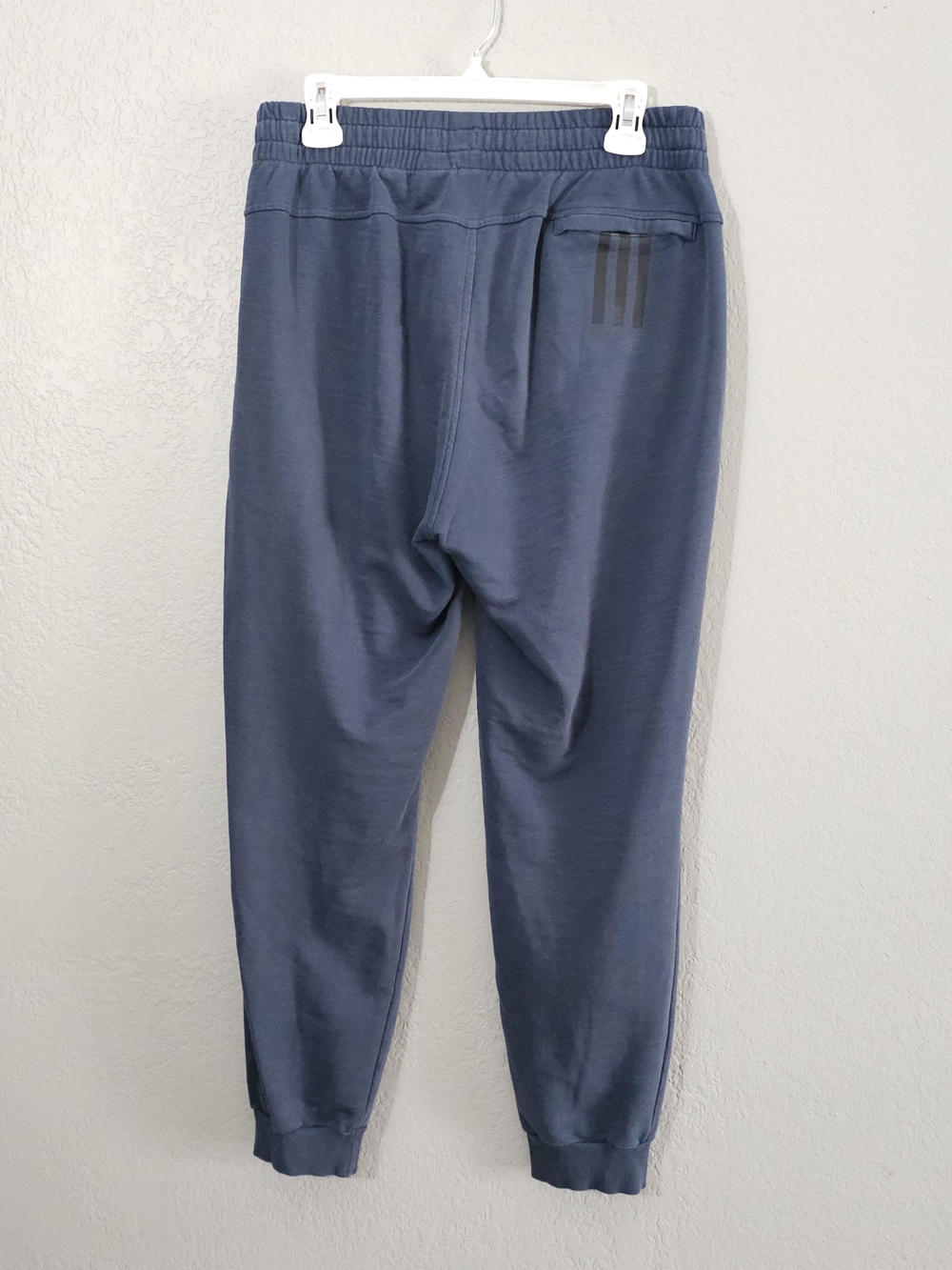 adidas Pull On Jogger Sweatpants Dark Blue Mens Medium Elastic Waist - Picture 6 of 9